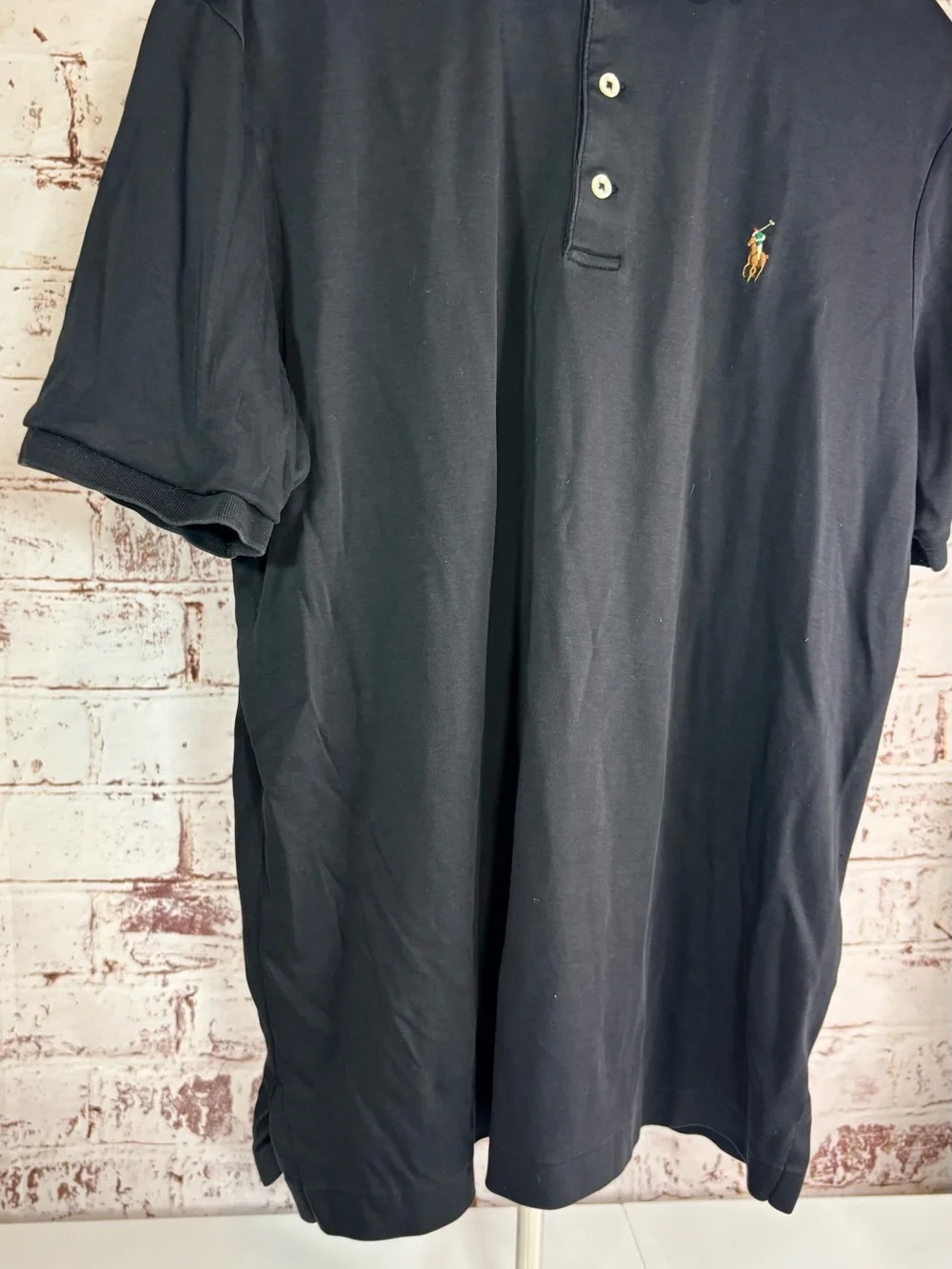 Ralph Lauren Men's Dark Navy Polo Shirt with Embroidered Pony